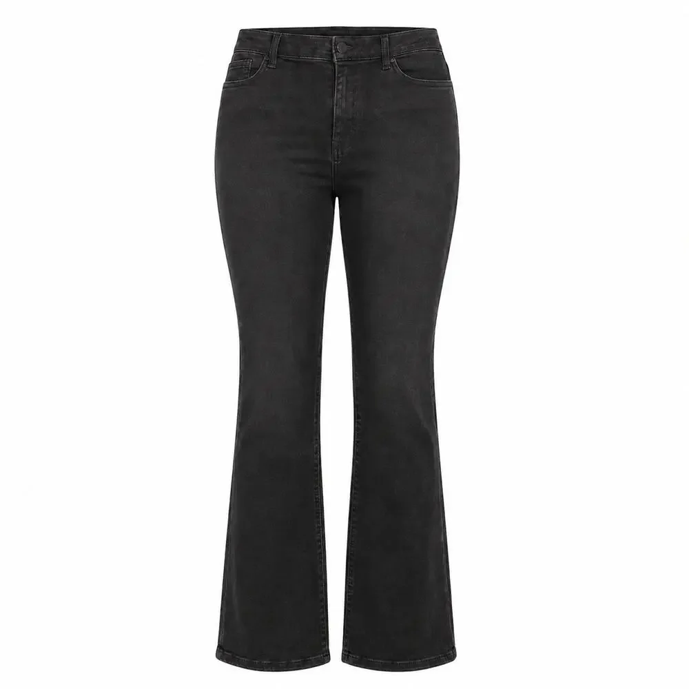 NYDJ Barbara Bootcut Jeans Womens 14 Black Lift Tuck Stretch
